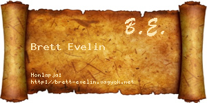 Brett Evelin névjegykártya